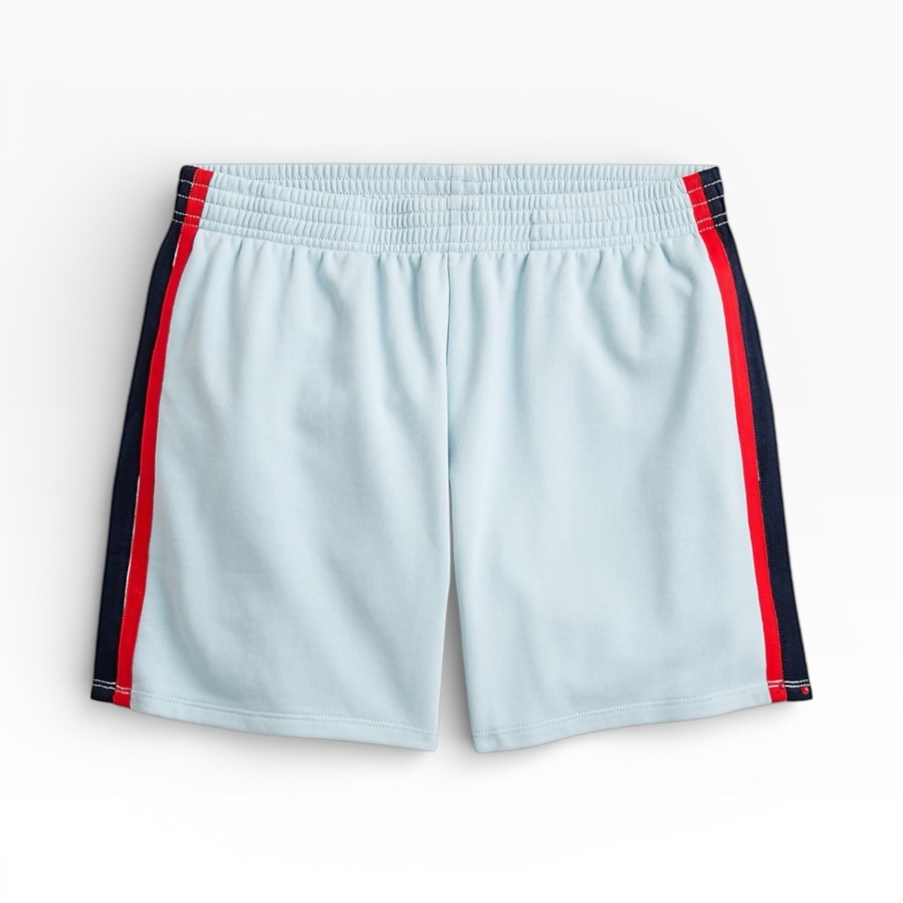 J. CREW NWT Terry Boxer Side Striped Shorts in White Size Small